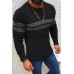 Striped Men's Sweater Knit Casual Sweater