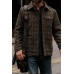 MENS CASUAL VINTAGE CHECK TWEED JACKET